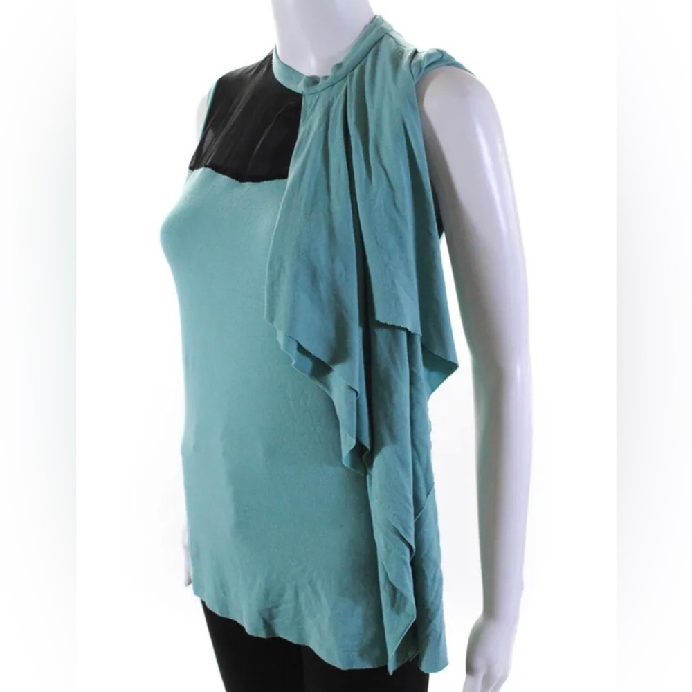 Robert Rodriguez Womens Pleated Top Mint Green Size Extra Small